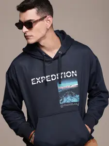 The Roadster Life Co. Graphic Printed Oversized Hooded Pullover Sweatshirt