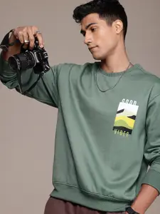 The Roadster Life Co. Round Neck Relaxed Fit Sweatshirt