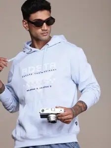 The Roadster Life Co. Brand Logo Printed Relaxed Fit Hooded Sweatshirt