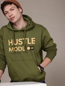 The Roadster Life Co. Printed Relaxed Fit Hooded Sweatshirt