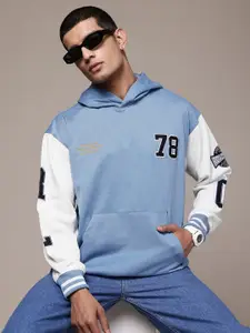 The Roadster Lifestyle Co. Printed Hooded Relaxed  Sweatshirt