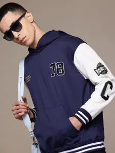 The Roadster Lifestyle Co. Applique Relaxed Fit Hooded Sweatshirt