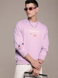 The Roadster Life Co. Typography Printed Relaxed Fit Sweatshirt