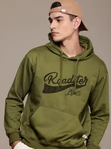 The Roadster Life Co. Relaxed Fit Applique Detailing Hooded Sweatshirt