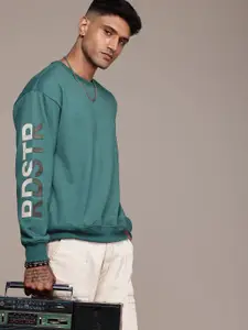 The Roadster Life Co.  Brand Logo Printed Oversized Fit Sweatshirt