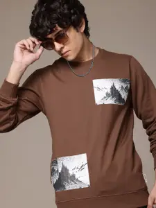 The Roadster Lifestyle Co. Men Printed Sweatshirt