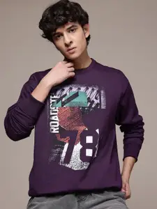 The Roadster Lifestyle Co. Printed Relaxed Fit Sweatshirt