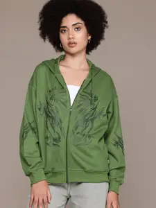 The Roadster Lifestyle Co. Printed Hooded Sweatshirt