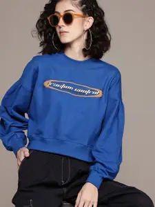 The Roadster Lifestyle Co. Printed Boxy Sweatshirt