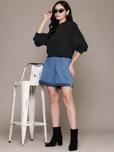 The Roadster Lifestyle Co. Women Solid Sweatshirt