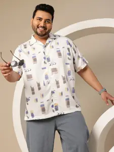Sztori Plus Size Printed Casual Shirt