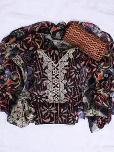 Panzora Embellished Unstitched Dress Material