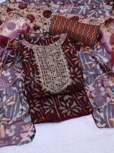 Panzora Embellished Unstitched Dress Material