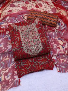 Panzora Embellished Unstitched Dress Material