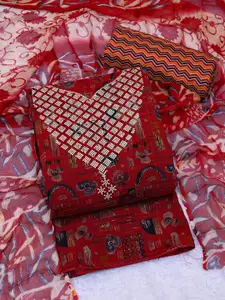 Panzora Embellished Unstitched Dress Material