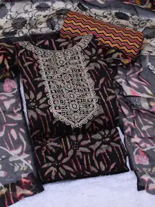 Panzora Embellished Unstitched Dress Material