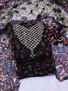 Panzora Embellished Unstitched Dress Material