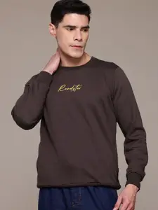 Roadster The Lifestyle Co. Brand Logo Printed Regular Fit Sweatshirt