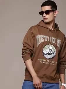 The Roadster Lifestyle Co. Embroidered Hooded Relaxed Sweatshirt