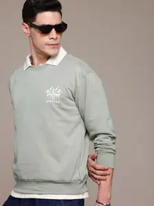 Roadster The Lifestyle Co. Round Neck Printed Detail Sweatshirt