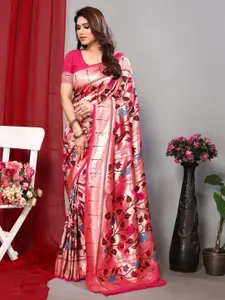 LeeliPeeri Designer Woven Design Zari Silk Blend Banarasi Saree
