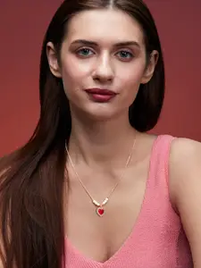 MINUTIAE Brass Rose Gold-Plated Necklace