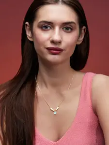 MINUTIAE Brass Gold-Plated Beads Beaded Necklace