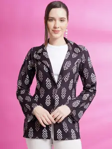 WESTHOOD Printed Single-Breasted Slim-Fit Casual Blazer