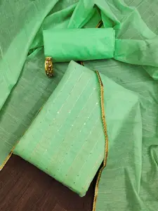 Ishin Striped Embroidered Unstitched Dress Material