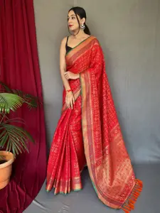 LeeliPeeri Designer Woven Design Zari Silk Blend Patola Saree