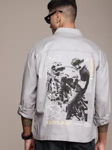 The Roadster Life Co. Pure Cotton Printed Relaxed Fit Tailored Jacket