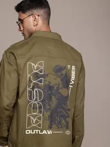 The Roadster Life Co. Graphic Printed Pure Cotton Tailored Jacket