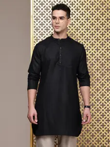 House of Pataudi Band Collar Rozana Kurtas