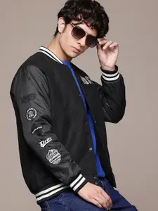 The Roadster Lifestyle Co. Brand Logo Print Bomber Jacket