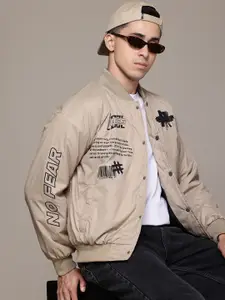 The Roadster Lifestyle Co. Typography Printed Bomber Jacket