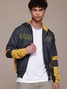 The Roadster Lifestyle Co. Printed Hooded Bomber Jacket