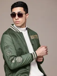 The Roadster Lifestyle Co. Brand Logo Print Bomber Jacket