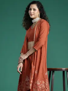 Sangria Solid Co-Ords with Shrug