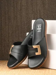 KARADDI Black Confortable & Lightweight Flats