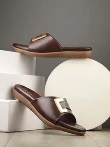 KARADDI Brown Confortable & Lightweight Flats