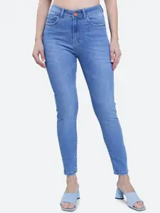 FCK-3 Women Hottie High-Rise Clean Look Light Fade Stretchable Jeans