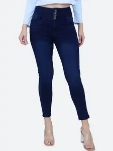 FCK-3 Women Hottie High-Rise Clean Look Light Fade Stretchable Jeans