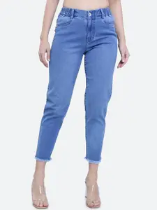 FCK-3 Women Hottie High-Rise Clean Look Cropped Stretchable Jeans