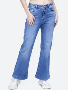 FCK-3 Women Hottie Bootcut High-Rise Low Distress Heavy Fade Stretchable Jeans