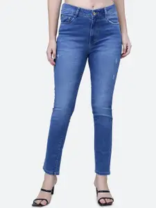 FCK-3 Women Hottie High-Rise Low Distress Heavy Fade Stretchable Jeans