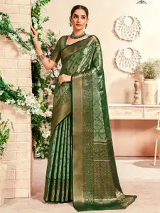 Satrani Woven Design Zari Pure Georgette Banarasi Saree