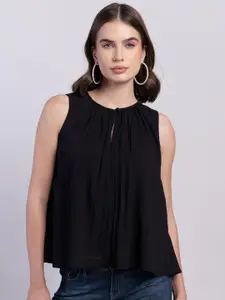 FabAlley Keyhole Neck Georgette Top