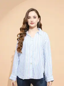 Global Republic Striped Cotton Shirt Style Top