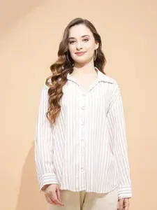 Global Republic Striped Cotton Shirt Style Top