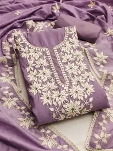 Ishin Embroidered Pure Silk Unstitched Dress Material